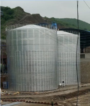 营山粮食钢板仓的安装全过程不用热焊接